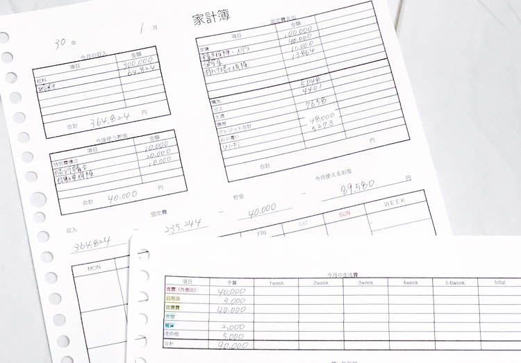 家計簿 書き方 一人暮らし Htfyl